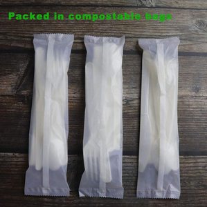 CPLA pentole set <span class=keywords><strong>di</strong></span> posate imballaggio singolarmente 100% PLA <span class=keywords><strong>da</strong></span> tavola per il ristorante del partito - Product Image 6