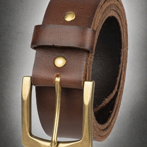 Cinturón de Cuero Vacuno Vintage de Primera Calidad para Hombre - Cinturón Retro de Cuero Genuino para Jeans con Hebilla Clásica - Product Image 2