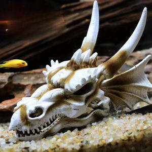 Crâne de dragon en résine en gros avec un design vintage pour la guérison spirituelle, cadeau, décoration de la maison, décoration de bureau - Product Image 1