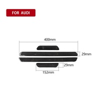 Audi A3 8V 14-19 Accessoire de garniture décorative extérieure 3K 5D Protecteur de seuil de porte de voiture en fibre de carbone