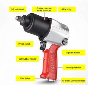 Llave <span class=keywords><strong>de</strong></span> <span class=keywords><strong>Impacto</strong></span> Neumática OBBL 7302, 660N.M Torque, 7500 RPM, 120L/min Consumo <span class=keywords><strong>de</strong></span> Aire, <span class=keywords><strong>Pistola</strong></span> <span class=keywords><strong>de</strong></span> <span class=keywords><strong>Impacto</strong></span> Personalizable OEM para Lavado <span class=keywords><strong>de</strong></span> Autos - Product Image 4