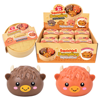 Mainan Squishy TPR Bentuk Sapi Highland dalam Kemasan Grosir, Lembut, Dapat Diremas, Hadiah Penghilang Stres, Souvenir Pesta