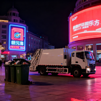 Camion Compacteur à Ordures Diesel Dongfeng 4x2 à Transmission Manuelle, Capacité 5-20 Tonnes, Boîte de Vitesses, Moteur Principal, Chargeur Arrière, Euro 6