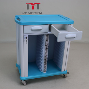 MT Offre Spéciale médicale Chariot d'enregistrement d'hôpital Chariot de classement mobile avec double rangée de dossiers d'hôpital Chariot de dossier d'hôpital - Product Image 1