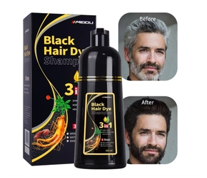 Coloration capillaire naturelle noire châtain brun, sans allergènes, sans <span class=keywords><strong>PPD</strong></span>, bio, permanente, à base de plantes, shampooing colorant capillaire, fabrication chinoise OEM - Product Image 1