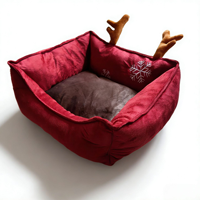 Lit pour chien de Noël, accessoires pour animaux de compagnie de Noël, lit rembourré pour chien