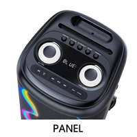 Altavoz Inalámbrico Portátil DP-1025 Original con Iluminación LED RGB y Supergraves para Fiestas y Karaoke