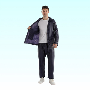 Factory Wholesale Lightweight <strong>PVC</strong> Waterproof <strong>Raincoat</strong> Outdoor Cycling Hiking Rain Suit For Adults Men Women Motorcycle Rainwear - Product Image 5