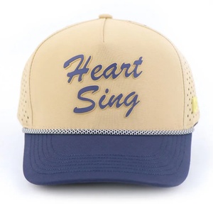 Casquette de golf et de baseball sportive en velours côtelé, personnalisée par le fabricant, avec logo 3D en caoutchouc découpé au laser, perforée, imperméable, à 6 panneaux et boucle métallique - Product Image 1