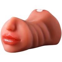 TPE Airplane Cup Couleur Blé Gorge Profonde Élastique Inodore Réaliste Jouet Sexuel de Masturbation Orale -BJD-B030