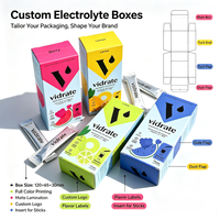 Boîte pliante en papier personnalisée, recyclable, boîtes à thé personnalisées, boîtes en carton blanc de qualité alimentaire pour poudre d'électrolyte