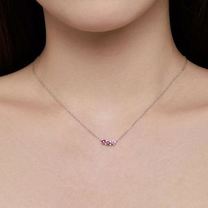 ดีไซน์หรูหราจาก Dylam เครื่องประดับสำหรับผู้หญิง เงินแท้ 925 ชุบโรเดียม ทอง 18K ประดับด้วยเพชรคิวบิกเซอร์โคเนีย 5A สร้อยคอพร้อมจี้ - Product Image 4
