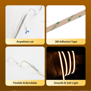 LED Light COB Light-emitting Diode <b>Strip</b> Light 10W CRI90 Free Cutting COB LED <b>Strip</b> for Home Use Cabinet Ceiling - Product Image 3