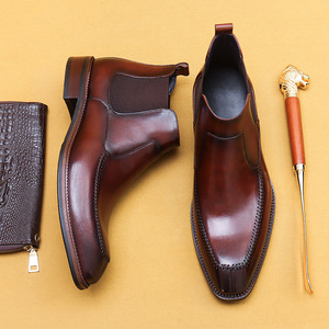 Botas de Hombre con Cordones de Piel Genuina, Estilo Moderno, Transpirables, Ligeras, Antideslizantes, para Negocios y Eventos Formales - Product Image 5