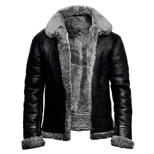Chaqueta de Moto para Hombre, de Cuero Genuino Marrón, Impermeable, de Secado Rápido, Transpirable, Ecológica, Corte Ajustado, Invierno, Cuello Alto, Cierre de Cremallera - Product Image 1