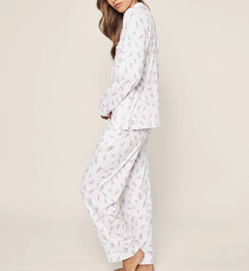 Conjuntos de <span class=keywords><strong>pijama</strong></span> de mujer con etiqueta personalizada de fábrica, ropa de dormir de algodón <span class=keywords><strong>Pima</strong></span> para mujer, ropa de dormir transpirable para mujer, camisones, conjunto de pijamas para mujer - Product Image 2