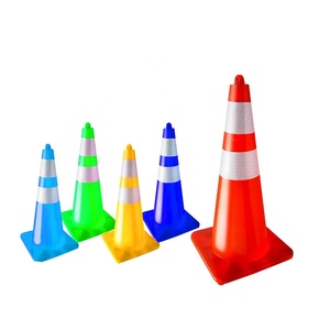 Seguridad PVC 18 "Productos de advertencia de tráfico verde Naranja 36 pulgadas 900Mm PE Cono de tráfico - Product Image 1