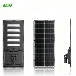 ไฟถนนโซลาร์เซลล์แบบรวม ESG120W/150W ให้แสงสว่างสูง สำหรับภายนอกอาคาร กันน้ำ IP65 แบตเตอรี่ลิเธียมพร้อมเซ็นเซอร์  วัสดุอะลูมิเนียม รุ่น 1 - Product Image 1