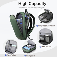 HEROIC KNIGHT 8787TF Mochila Deportiva Grande Unisex para Portátil - Impermeable, Expandible, Puerto USB, Anti-Robo, Material Oxford, Estilo Vintage