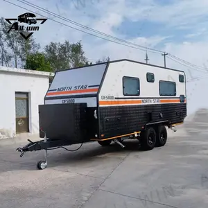 American Camper Home car mini caravana remolques de viaje con baño de lujo RV autocaravana todoterreno capacidad para 4 campistas de aluminio