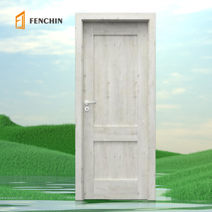 Moderno francés MDF PVC 8 pies oculto precolgado acero aluminio vidrio Interior secreto puertas de madera para casas con marcos - Product Image 1