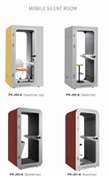 Cabine de bureau insonorisée moderne en acier pour une personne, avec bureau intégré, ergonomique, pour réunions acoustiques en bâtiment de bureaux