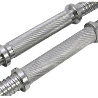 Barre d'haltères filetée en acier chromé durable avec poignée confortable, portable pour la maison, la salle de sport, l'exercice du corps entier