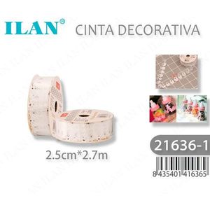 ริบบิ้นตกแต่งอิลัน ขนาด 2.5 ซม. x 2.7 ม. สำหรับงานฝีมือและห่อของขวัญ - Product Image 3