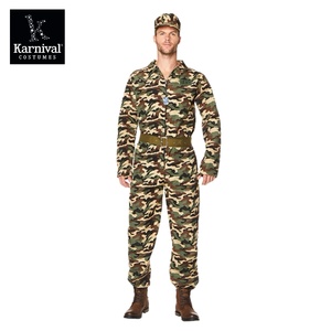 Ensemble de costumes tactiques d'Halloween pour hommes en gros (ODM) – Combinaison de cosplay pour adultes, tenue camouflage avec chapeau et ceinture, inspirée des films et séries TV - Product Image 3