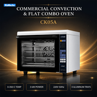 Horno Comercial de Circulación de Aire Caliente, Horno Plano Combinado, Acero Inoxidable 304, 4 Niveles, Pantalla LCD, Equipo de Horneado