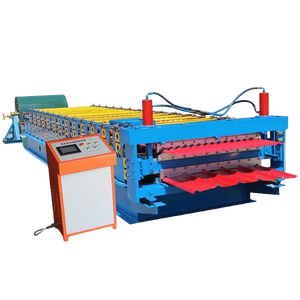 Trung Quốc tấm lợp hai lớp máy nhôm tráng men ngói thép cán <span class=keywords><strong>Roof</strong></span> Bảng điều chỉnh sóng Kim Loại cuộn tạo thành máy - Product Image 3