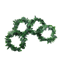 Guirlande florale de Noël en PVC, 10 cm, faible encombrement, feuilles vertes artificielles, décoration intérieure durable et de haute qualité
