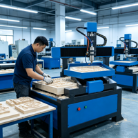 Machine de gravure et de fraisage CNC, mini routeur CNC de bureau avec dispositif rotatif pour le traitement de lots d'artisanat
