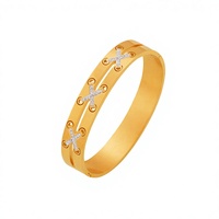 Bracelet Gaovo tendance avec initiale X en zircon cubique, design vintage rétro, en acier inoxydable, inaltérable, vente en gros transfrontalière, bijoux pour femmes