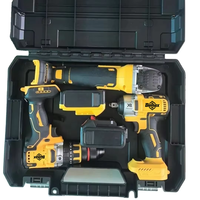 Ensemble de perceuse à percussion 3 en 1 OEM sans balais sans usine ensemble d'outils électriques sans balais à batterie au lithium avec boîte à outils et douille