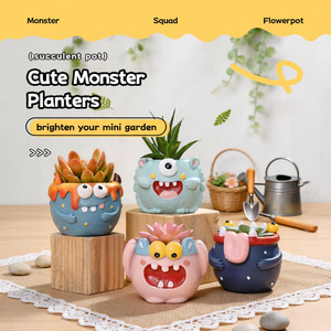 <span class=keywords><strong>Pot</strong></span> <span class=keywords><strong>de</strong></span> fleurs en résine artisanale, monstre mignon et moche, motif dessin animé, <span class=keywords><strong>grand</strong></span> œil, pour plantes succulentes, décoration <span class=keywords><strong>de</strong></span> jardin, <span class=keywords><strong>pot</strong></span> créatif, cadeau - Product Image 3