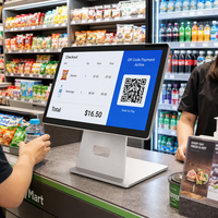 Terminal de point de vente Windows P6 15,6 pouces avec écran tactile, processeur Intel I5, station de caisse 3e génération, 4 Go de RAM, 64 Go de SSD, boîtier métallique