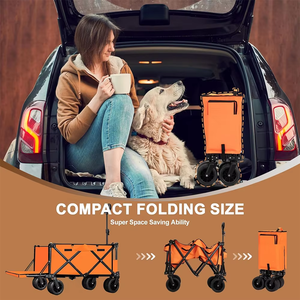 2025 nuevo diseño carrito de la compra fácil plegado mascota plegable carrito de almacenamiento - Product Image 4