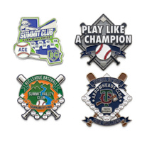 Épingles de baseball personnalisées pour arbitres, badges en métal pour casquettes et revers, vente en gros, fabricant