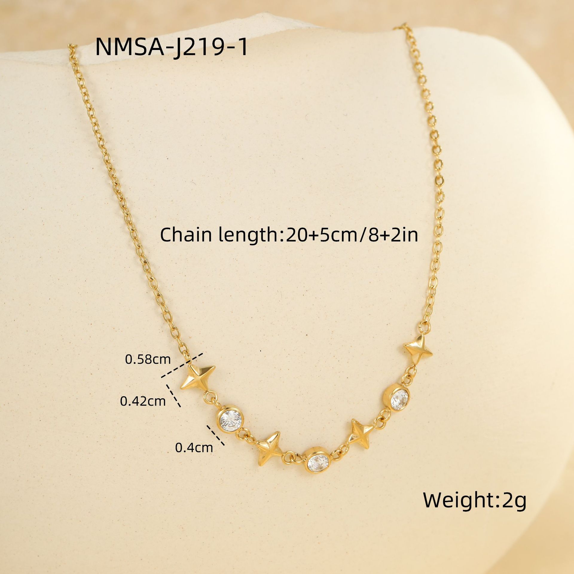 Nmsa-j219-1 cross anklet