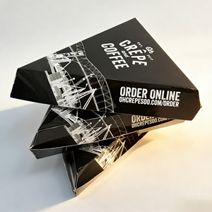 Boîte à pizza en forme de triangle environnement de sécurité alimentaire boîte à pizza usine fabrique des boîtes à pizza en papier personnalisées pour emballage biodégradable - Product Image 3