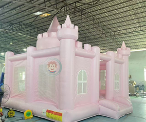 Château gonflable rose clair pour jeux d'enfants - Product Image 4