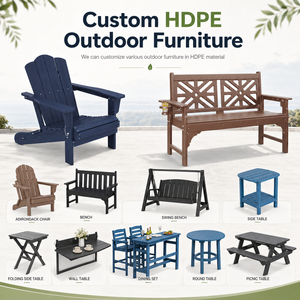 Silla Adirondack de HDPE con Giro de 360 Grados, Resistente a la Intemperie, para Patio <span class=keywords><strong>y</strong></span> Jardín - Product Image 4