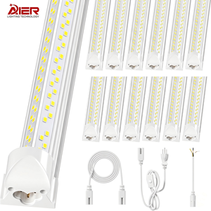 <span class=keywords><strong>หลอด</strong></span>ไฟ <span class=keywords><strong>LED</strong></span> <span class=keywords><strong>T8</strong></span> แบบรวมแสงสว่างพิเศษ 36W-100W รูปทรงตัววี ขนาด 4 ฟุต 8 ฟุต 120-130LM/W ตัวเรือนอะลูมิเนียม สำหรับร้านค้า โรงรถ โกดัง โรงงาน - Product Image 1