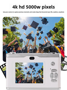 Cámara <span class=keywords><strong>digital</strong></span> 4K <span class=keywords><strong>Full</strong></span> <span class=keywords><strong>HD</strong></span> 1080P con zoom óptico 16X, minicámara de enfoque automático, Flash delantero y trasero de doble lente, función de disparo nocturno - Product Image 4