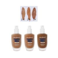 Kiss Beauty Fond de Teint Liquide Soyeux Léger Contrôle du Sébum Sensation Respirante 60mL Naturel Tenue 24h Maquillage Couleur Africaine