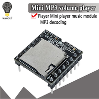 Module de lecteur MP3 WAVGAT DFPlayer Mini, carte SD, lecture audio vocale, montage sur panneau, module de développement open source