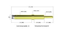 Sonde de test à double extrémité à ressort CY018AP-FB-3.3, sonde haute performance plaquée or