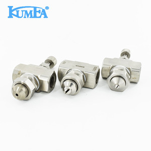 KUMEA For SSCO 1/8" 316SS Stainless Steel JN Non-Adjustable Air Atomizing Nozzle Spray Patterns Fine