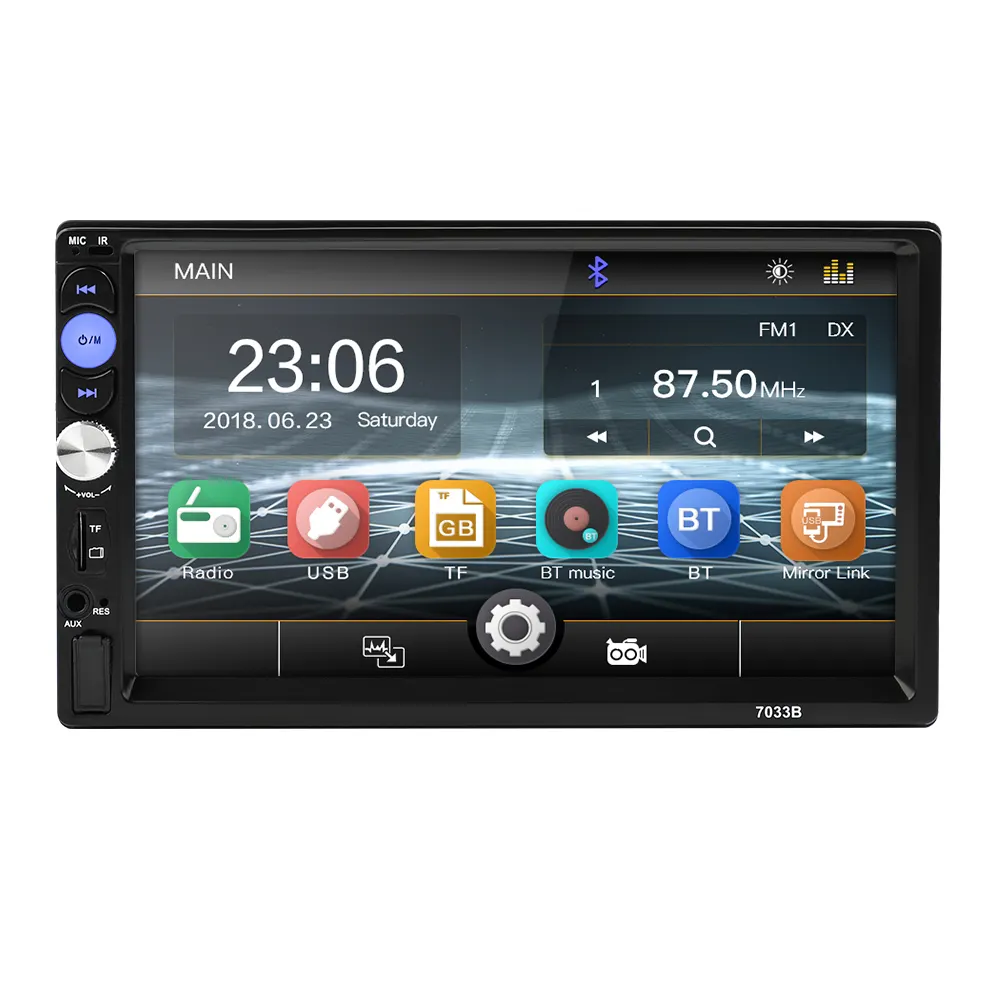 Reproductor Multimedia para coche, modelo privado, 7 pulgadas, 2Din, MP5, MP3, MP4, USB, SD, FM, manual de usuario BT